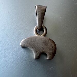 Vintage Sterling Tiny Bear Pendant